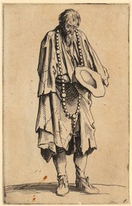 Tiggare med rosenkrans, blad 11 i serien "Tiggarna" av Jacques Callot