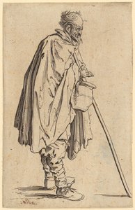 Tiggare med en kruka, blad 6 ur serien ”Tiggarna” av Jacques Callot