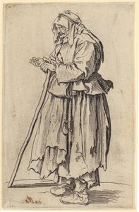 Tiggerska med sina allmosor, blad 23 ur serien ”Tiggarna” av Jacques Callot