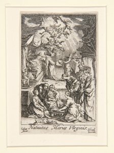 Jungfruns födelse, nr. 2 från The Life of the Virgin av Jacques Callot