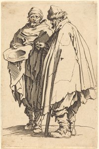 Blind tiggare och följeslagare av Jacques Callot