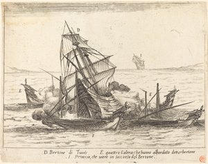 Bording av Bertone, 1617. av Jacques Callot