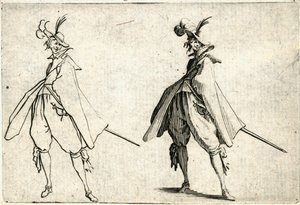 Kapriser av olika figurer av Jacques Callot