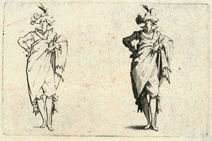 Kapriser av olika figurer av Jacques Callot