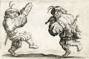 Kapriser av olika figurer av Jacques Callot