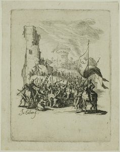 Kristus bär korset, från Den lilla passionen av Jacques Callot