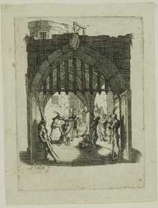 Kristus krönt med törnen, från The Small Passion av Jacques Callot