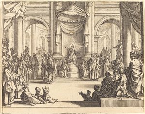 Kristus disputerar med läkarna av Jacques Callot