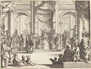 Kristus disputerar med läkarna, 1635. av Jacques Callot