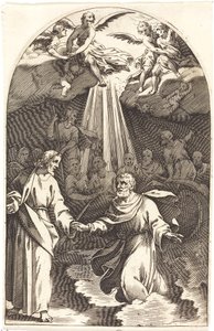 Kristus går på vattnet [första plattan], 16081611. av Jacques Callot