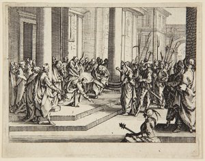 Kristus och äktenskapsbryterskan av Jacques Callot