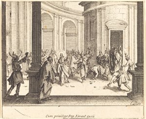 Kristus och kvinnan tagen i äktenskapsbrott av Jacques Callot