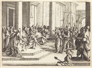 Kristus och kvinnan tagen i äktenskapsbrott av Jacques Callot