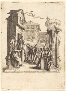 Kristus före Kaifas, ca. 16241625. av Jacques Callot