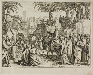 Kristi intåg i Jerusalem, från Nya testamentet av Jacques Callot