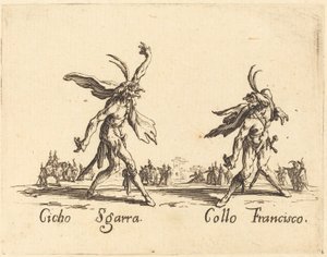 Cicho Sgarra och Collo Francisco av Jacques Callot