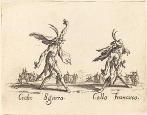 Cicho Sgarra och Collo Francisco av Jacques Callot