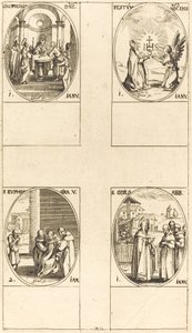 Omskärelse; Kristi namns högtid; St. Odilo; St Euphrosyna av Jacques Callot