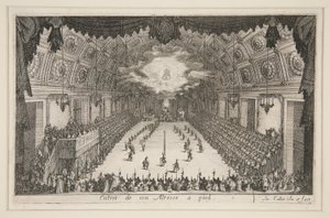 Bekämpa? the Barrière, Hans höghet inträde till fots av Jacques Callot