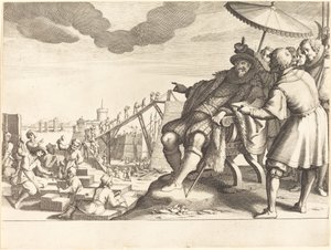 Konstruktion och befästning av hamnen i Livorno av Jacques Callot