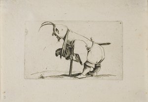 Cripple med mössa, från Varie Figure Gobbi av Jacques Callot