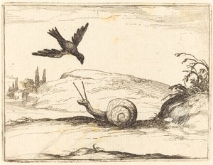 Kråka och snigel av Jacques Callot