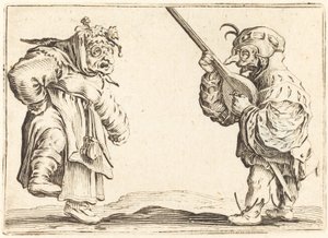 Dansare med luta av Jacques Callot