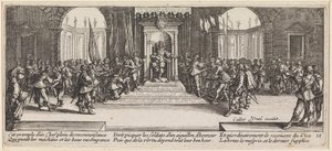 Kungen delar ut utmärkelser av Jacques Callot