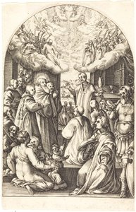 Sankt Benedikts död av Jacques Callot