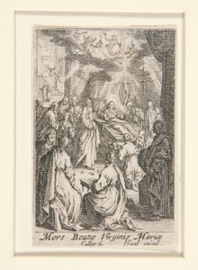 Jungfruns död, nej. 11 från The Life of the Virgin av Jacques Callot
