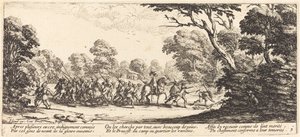 Upptäckten av de kriminella soldaterna, ca. 1633. av Jacques Callot