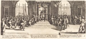 Fördelning av belöningar av Jacques Callot
