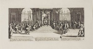 Distribution of Rewards, skylt arton från The Miseries of War av Jacques Callot