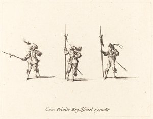 Borra med hellebardar av Jacques Callot