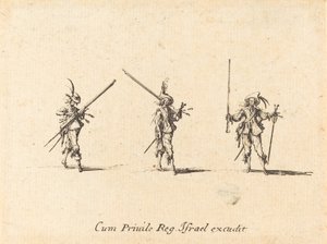Borra med musköten, 16341635. av Jacques Callot