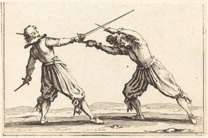 Duell med svärd och dolkar av Jacques Callot