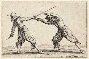 Duell med svärd och dolkar av Jacques Callot