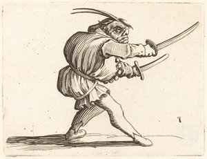 Duellist med två sablar av Jacques Callot