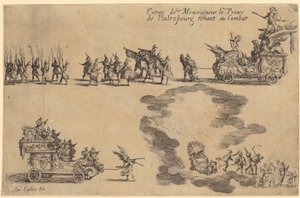 Adelsman med pälskolt, blad 6 i serien ”Adeln” av Jacques Callot