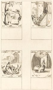 Edmund, kung av England, martyr; Presentation av Jungfrun; St. Columban; St Cecil av Jacques Callot