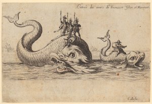 Prinsen av Pfalzburgs intåg, blad 2 ur serien "Torneringen" av Jacques Callot