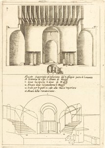 Upphöjning av den heliga krubbans kyrka av Jacques Callot