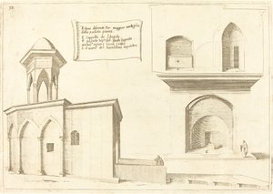 Upphöjning av Heliga gravens kyrka, 1619. av Jacques Callot