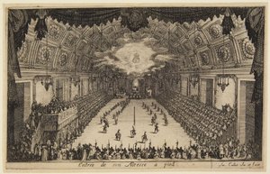Inträde till fots, ur serien ”Striden vid barriären” av Jacques Callot