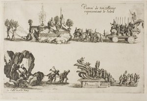 Entry of His Highness, Representing the Sun, från The Combat at the Barrier av Jacques Callot