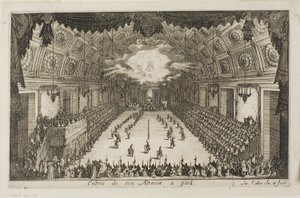 Entry of His Highness on Foot, från The Combat at the Barrier av Jacques Callot