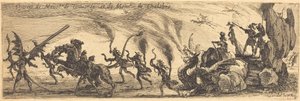 Inträde av M. de Couvonge och M. de Chalabre [extra tallrik] av Jacques Callot
