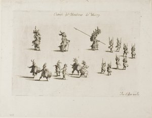 Inträde av M. de Macey, från The Combat at the Barrier av Jacques Callot