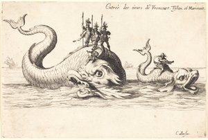 Inträde av Mm. de Vroncourt, Tyllon och Marimont av Jacques Callot