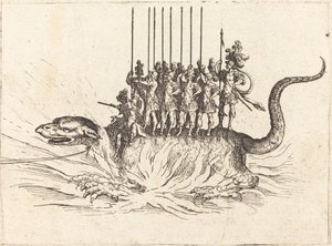Inträde av Monseigneur Henry de Lorraine, Marquis de Moy, under namnet Pirandre av Jacques Callot